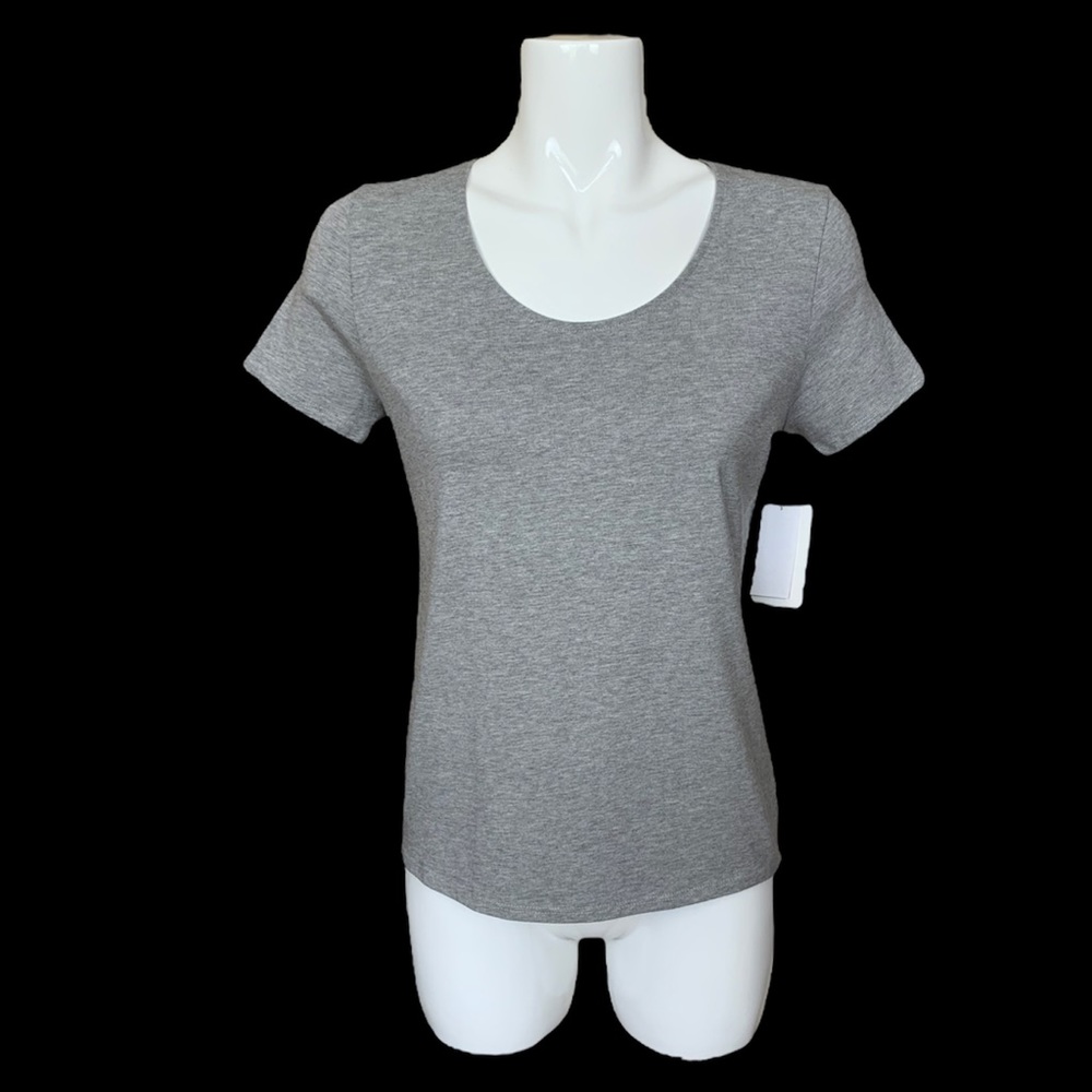 Magaschoni Gray Short Sleeve Tshirt with Stretch Small